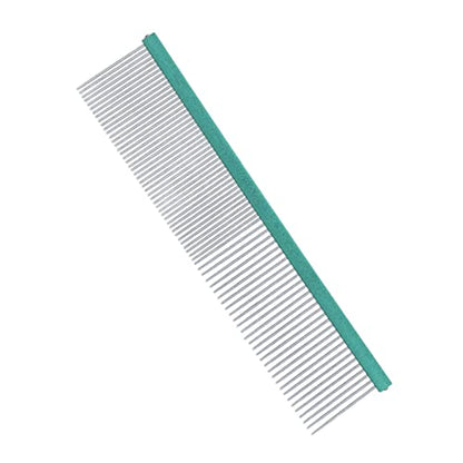 Greyhound Comb For Dogs, Metal Dog Comb Dog Combs with Rounded Ends Dog Comb Cat Comb For Removing and Knots Grooming Tool For Long Short Haired Dog (Green 13cm/5.1in) - size: Green 13cm/5.1in