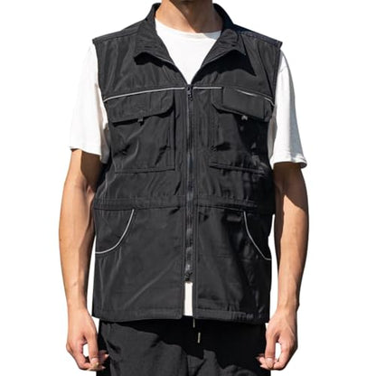 Reflective Dog Trainer Jacket with Multi Pockets Adjustable Waist Drawstring Handler Training Clothes - size: XL