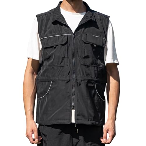 Reflective Dog Trainer Jacket with Multi Pockets Adjustable Waist Drawstring Handler Training Clothes - size: XXL