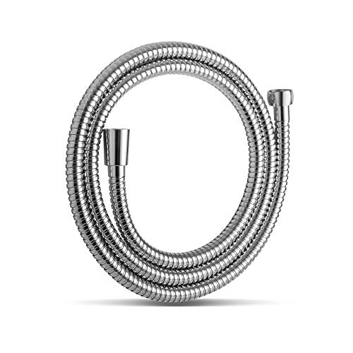 OFFO Shower Hose, Kink Free Stainless Steel Shower Hose Attachment Electroplating Handheld Shower Head Hose Flex Hoses Extension with Brass Insert & Nut for Pet Bathing Cleaning 60 in, Chrome - color: Chrome, size: 60 in