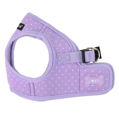 Puppia Dotty Dog Vest Harness B (Step-in) Fashionable Polka Dot Pattern Spring Summer Harness for Small Dogs, Violet, Small - color: Violet, size: Small