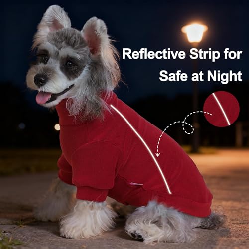 XPUDAC 4 Pack Dog Sweaters Fleece Dog Sweatshirt Winter Pet Clothes for Small Medium Dogs Boy Girl Pullover Puppy Christmas Outfits Cat Apparel, Purple, Light Pink, Hot Pink, Red, M - color: Purple, Light Pink, Hot Pink, Red, size: Medium(Chest-16.5")