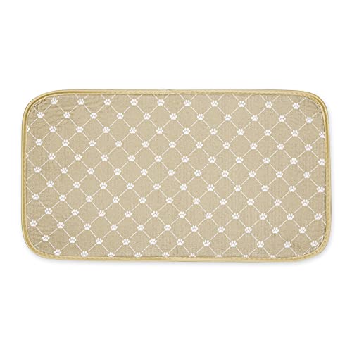 Bone Dry Machine Washable, Ultra Absorbent Pet Mat, 10x18, Taupe Trellis Print - color: Taupe Trellis Print, size: 10"L x 18"W