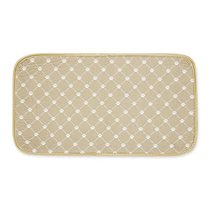 Bone Dry Machine Washable, Ultra Absorbent Pet Mat, 10x18, Taupe Trellis Print - color: Taupe Trellis Print, size: 10"L x 18"W