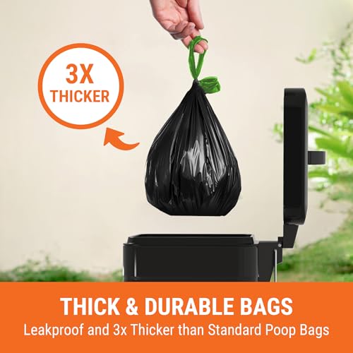 Pupzle Dog Pooper Scooper with Bag Attachment, 40" Long Handle Pooper Scooper for Large Dogs, Dog Poop Scoop for Yard, Large Capacity Swivel Bin and Rake, Lavender Scented Bags (Black) - color: Black