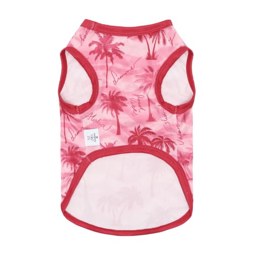 CuteBone Dog Shirts 2-Pack Soft Pet Clothes Breathable Summer Vest for Small Puppy and Stretchy Cat Apparel 2BX25S - color: Tropical Sweet, size: Small