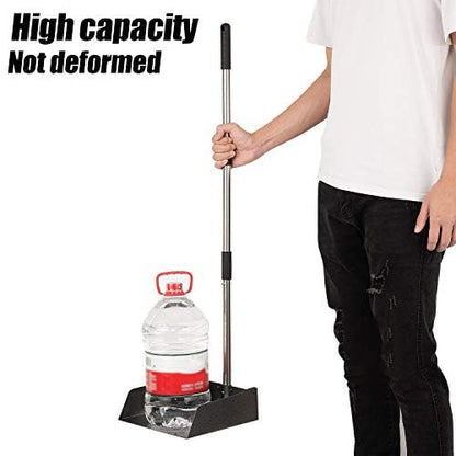 Yangbaga Dust Pans with Long Handle - 39” Heavy Duty Metal Upright Dustpan - Long Handled Stand Up Dustpans - Best Dustpans for Home/Lobby/Shop/Garage/Yard - size: 39 inches