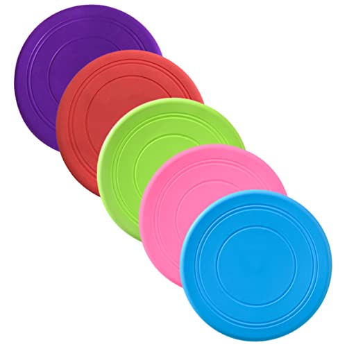 Mikikit 5Pcs Dog Chewing Discs Floating Interactive Pet for Flying Discs for Dogs Soft and Washable for Safe Fun