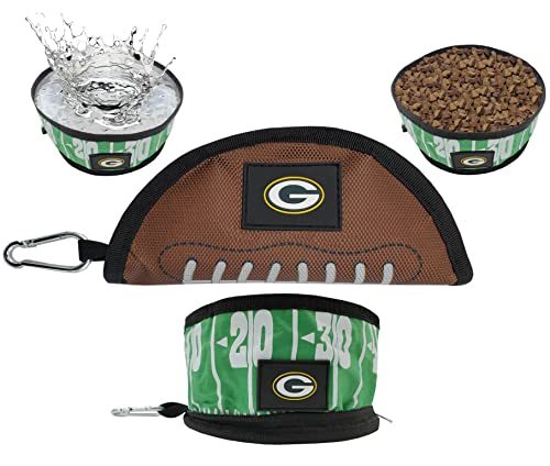 Pets First NFL Collapsible Pet Bowl - color: Green Bay Packers, style: 1 Pack