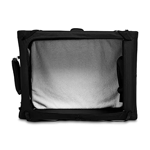 Amazon Basics Folding Portable Soft Pet Dog Crate Carrier Kennel, 42 x 31 x 31 inches, Black - color: BLACK, size: 41.9"L x 30.9"W x 30.7"H