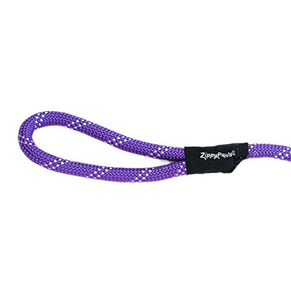 ZippyPaws Zp338 Climbers Rope Leash Original 6 Ft - Purple Dog Lead - color: Purple, size: 6 Feet