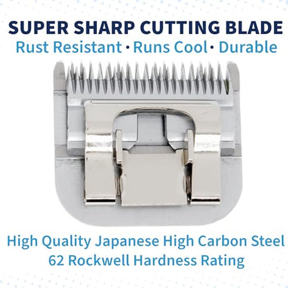 Detachable A Series 10 Blade Dog Grooming Cut Length 1/16" / 1.5mm Japanese Carbonized Steel Dog Grooming Blades 10 (Compatible A5 Series Clippers for Dogs Horses(B10) - color: 10 (1/16" / 1.5mm)