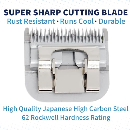 Detachable A Series 15 Blade Dog Grooming Cut Length 3/64" - 1.0mm Japanese Carbonized Steel Blades 15 Clipper Blades and Dog Clipper Blades 15 Compatible A5 Series Clipper for Dogs(15) - color: 15 (3/64" - 1.0mm)