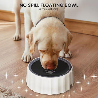 Dog Small Animals Water Bowl No Spill 70oz/2L Large Capacity Dispenser Non Slip No Splash Small Animals Bowl Pet Slow Feeder No Drip Dog Water Bowl on Vehicle for Dogs and Cats - Black - color: Black
