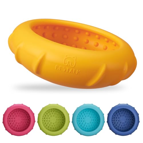 Dog Lick Bowl, Bestalk Wobbly Freeze Bowl Enrichment Feeder for Dogs, Anxiety Relief Lick Mat Puzzle Toy for Distraction, BPA Free Silicone, Dishwasher Safe(Orange,S) - color: Orange, size: Small