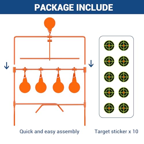 Highwild Resetting Target, Rated for .22 Rimfire - Large Size and 2.5 Inch Shooting Targets | Pop-Up Steel Prairie Dog - color: A- .22 Auto Resetting Target