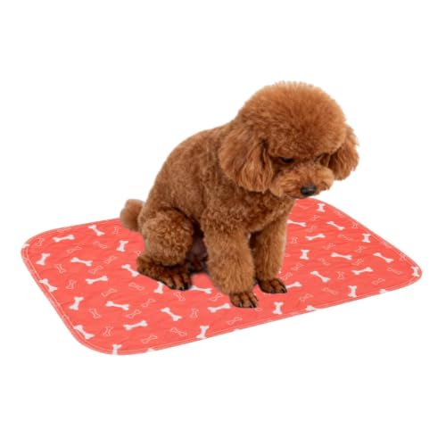 Washable Pee Pads for Dogs | Reusable Absorbent Urine Mat | Odor Proof Non-Slip Pee Mats for Dogs | for Training Potty Indoor Crate Balcony Car Kennel Floor - color: Pink, size: 30x30cm
