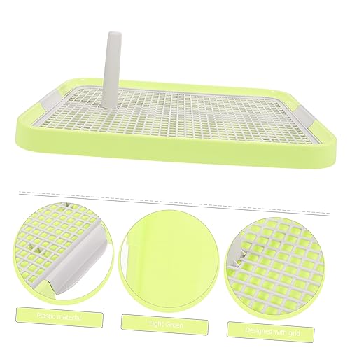 Kisangel Dog Pee Pads Mesh Pet Toilet Plastic Puppy Potty Tray Slide Dog Potty Pet Cage - color: Light Green