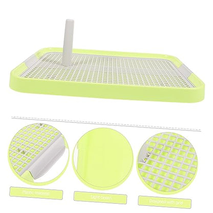Kisangel Dog Pee Pads Mesh Pet Toilet Plastic Puppy Potty Tray Slide Dog Potty Pet Cage - color: Light Green