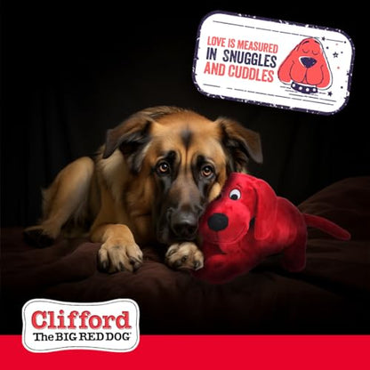 Clifford® Snuggle Buddy Medium Size Plush Dog Toy | Cozy Dog Stuffed Animals Play Toy for Medium to Large Dogs | Comfort, Squeakers, Crinkle, Interactive Bonding