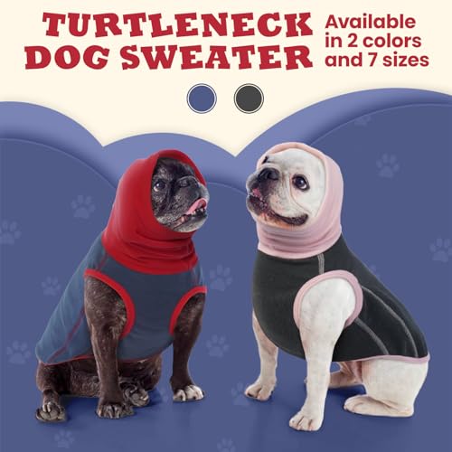 Dog Sweater,Dog Fleece Jacket Vest,Stretchy Pullover Soft Dog Sweatshirt, Lightweight Turtleneck Dog T-Shirts,Pullover Dog Pajamas,Stylish Pet Outfits,Warm Dog Winter Coat for Small Medium Large Dogs - color: NavyBlue, size: XX-Large