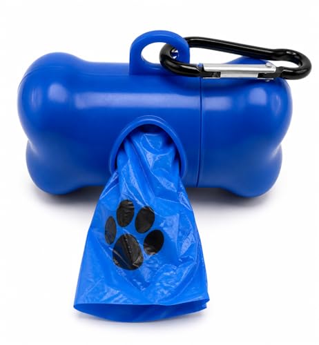 Dog Poop Bag Dispenser with Leash Clip, Portable & Leak-Proof Waste Bag Holder for Dogs, Durable Lightweight Design, Easy Pull Opening, Includes 1 Roll, Ideal for Walking & Travel.