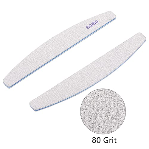 25 Count Coarse Nail Files 80/80 Grit, Reusable Rough Nail Files Double Sided Emery Boards for Acrylic Nails - size: 25 Count(80/80 Grit)