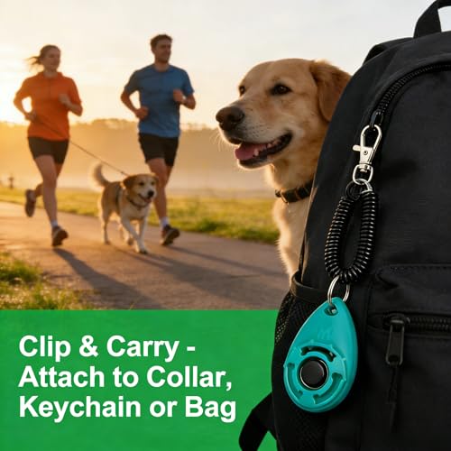 Dog Training Clicker with Wrist Straps, Clicker Dog Trainer for Puppy Cats and Pet Behavioral Obedience Teaching, 4-Pack
