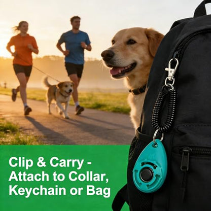 Dog Training Clicker with Wrist Straps, Clicker Dog Trainer for Puppy Cats and Pet Behavioral Obedience Teaching, 4-Pack
