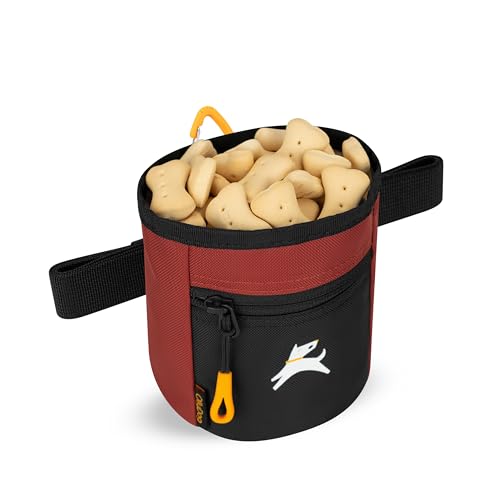 OllyDog, Goodie Treat Bag, Dog Treat Training Pouch | Magnetic Closure | 3 Ways to Wear | Hands-Free Waist Belt | Water-Resistant Recycled Vegan Fabric (Cider) - color: Cider