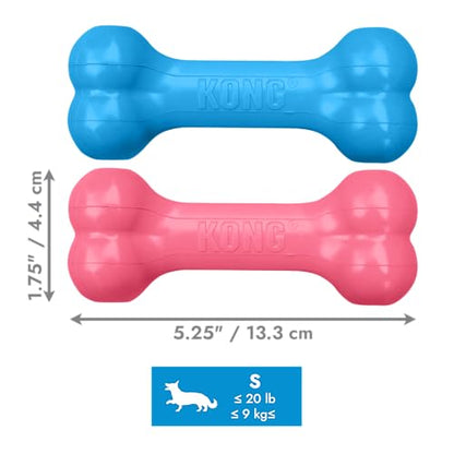 KONG Puppy Goodie Bone - Stuffable Natural Rubber Chew Toy for Small Dogs & Teething Puppies - Pink - color: Pink, size: Small