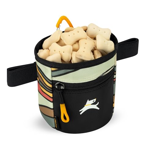 OllyDog, Goodie Treat Bag, Dog Treat Training Pouch | Magnetic Closure | 3 Ways to Wear | Hands-Free Waist Belt | Water-Resistant Recycled Vegan Fabric (Ventura '73) - color: Ventura '73