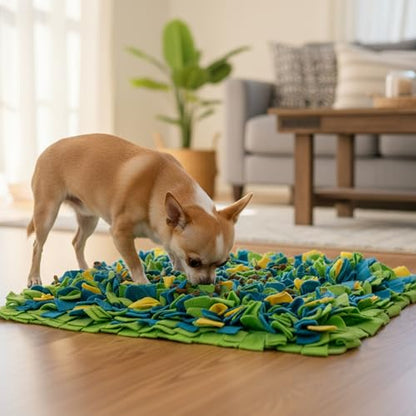 Snuffle Mat for Dogs, Interactive Dog Toys for Slow Feeding & Smell Training Indoor Outdoor, Enrichment Pet Foraging Mat for Small, Medium & Large Dogs, Rabbit, Puppy, Cat, (16"*22")