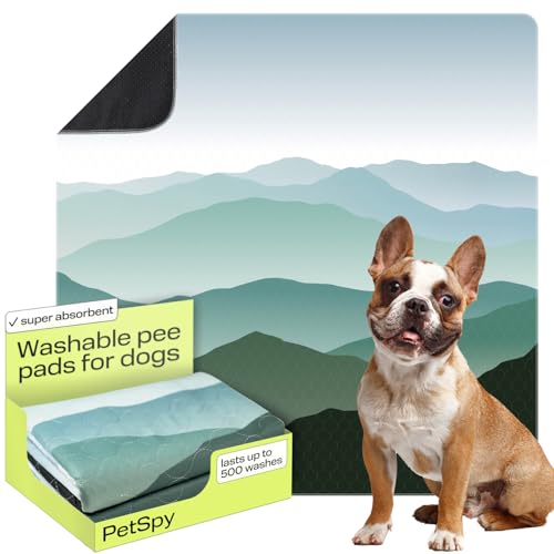 PetSpy Washable Pee Pads for Dogs - Waterproof Reusable Puppy Pads No-Slip Surface - Stylish Dog Potty Training Pads Protect Against Leakage (Landscape, 1 Pack - 72" x 72") - color: Landscape, size: 72 x 72 Inch (Pack of 1)