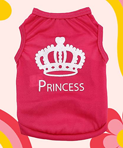 6 Packs Girl Dog Shirts for Small Dogs Girls XS Chihuahua Clothes, Medium - color: Lovely, size: Medium (5.5-8.8lb)