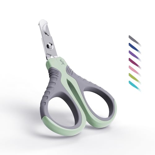 WePet Pet Nail Clippers U07.1, Professional Claw Trimmer, Bended Scissor Special for Cats, Kittens, Dogs, Puppies, Small Animals, Grey/Tea Green - color: #09 Grey/Tea Green