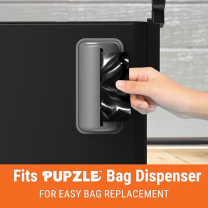 Pupzle Dog Poop Bin Liners, 3.2 Gallon Trash Bag Refills with Drawstrings for Pupzle RECTANGLE Dog Poop Bin, Heavy Duty, Leak-Proof Replacement Bags (ONLY), Lavender Scented, 30 Count