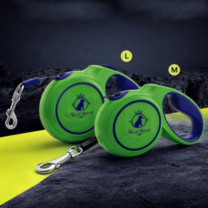 Retractable Dog Leash 16 FT (5M) – Heavy Duty Tangle-Free Dog Leash with One-Touch Brake & Lock, Reflective Nylon Tape, Ergonomic Non-Slip Handle for Small, Medium & Large Dogs up to 50 KG