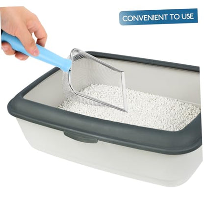 Stainless Steel Cat Litter Scoop Metal Cat Litter Shovel with Wide Mouth Design Pet Care Tool for Easy Cleaning of Litter Box Mesh