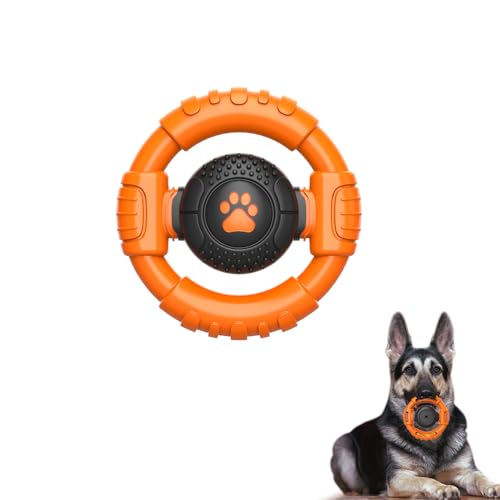 Dog Toys for Aggressive Chewers Large Medium Small Breed, Indestructible Durable Tough Dog Chew Toys to Keep Them Busy, Nylon Rubber Interactive Dog Toys - color: Orange