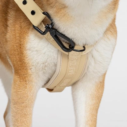 Fei & Eve Moxie Dog Harness for Small & Medium Dogs, Champagne, S | Lightweight Design, 3-Point No-Pull Control, Quick Release Metal Buckle - color: Champagne, size: S