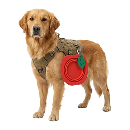 Collapsible Silicone Dog Bowl (Red) - color: Red