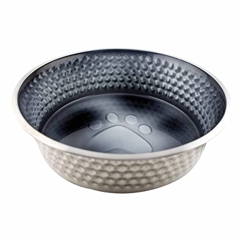 WeatherBeeta Non-Slip Stainless Steel Shade Dog Bowl, Black, 5" - color: Black, size: 5"