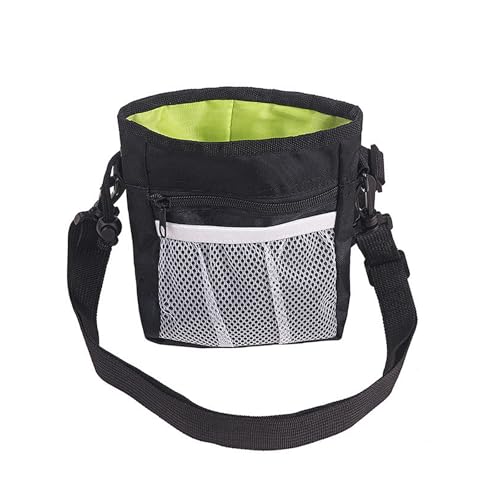 Dog Treat Waist Bag- Lightweight Pet Training Bag with Pocket for Poop Bag, Multi-Way Wear Large Capacity Snack Storage for Dog Training & Walking (Black) - color: Black