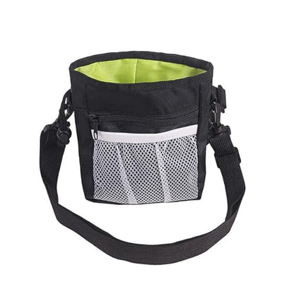 Dog Treat Waist Bag- Lightweight Pet Training Bag with Pocket for Poop Bag, Multi-Way Wear Large Capacity Snack Storage for Dog Training & Walking (Black) - color: Black
