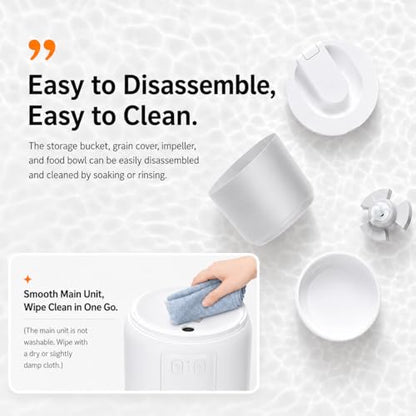 Waithem Wi-Fi Automatic Pet Feeder for Cats&Dogs, Timed Dry Food Dispenser with App Programmable Portion Control, Up to 10 Meals Per Day, Dual Power Supply, 5G/2.4G WLAN, Desiccant Bag Included