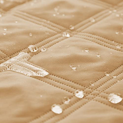 Ameritex Waterproof Dog Bed Cover Pet Blanket with Anti-Slip Back for Furniture Bed Couch Sofa - color: Sand, size: 30x53 Inch (Pack of 1)