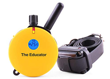 Educator ET-400 E Collar for Dog Training with Remote - 3/4 Mile Range, Waterproof, 100 Blunt Stimulation Levels, Tone or Vibration Mode, Night Tracking Light for Small, Medium & Large Dogs - size: 1-Dog (ET-400)
