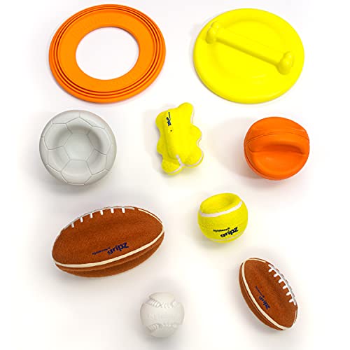 Nylabone Power Play Tennis Ball Teddy Bear Gripz Felt Rubber Fetch Toy, Squeaky Toys for Dogs, Medium (1 Count) - size: Medium (1 Count), style: Teddy