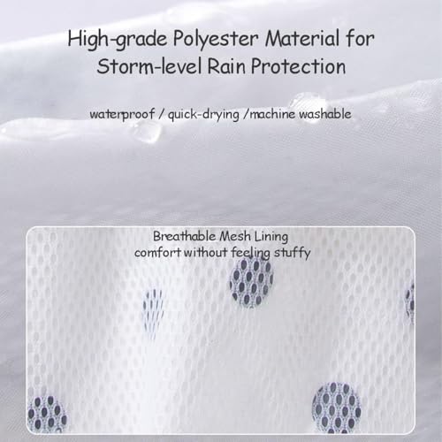 MANON ROSA Dog Clothes- Waterproof & Quick-Drying Puppy Raincoat with Hood and Leash Hole Cute Hooded Rain Poncho Gear for Small Medium Large Dogs Dot XXL - color: A.Polka Dot, size: XX-Large